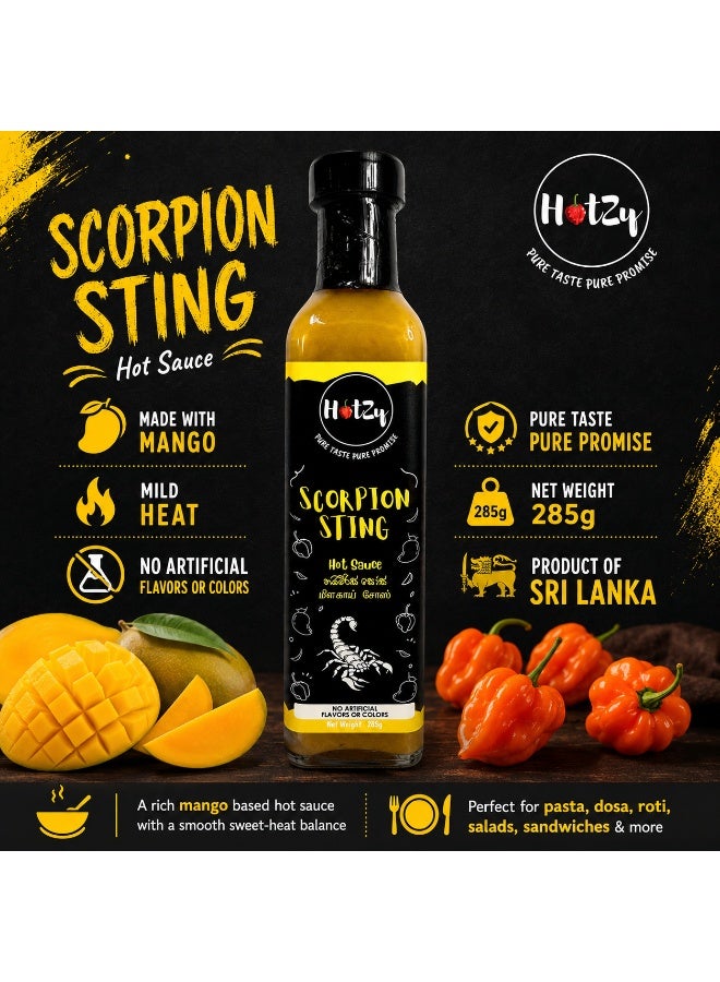 HOTZY Scorpion Sting Mild Heat Mango Hot Sauce 285g - Image 3