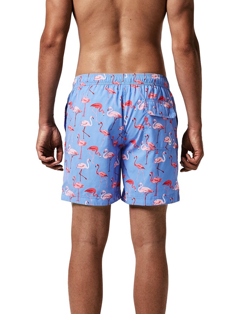 MaaMgic Mens Quick Dry Flamingo Swim Trunks With Mesh Lining Swimwear Bathing Suits,New-gma826-flamingo,L - Image 2