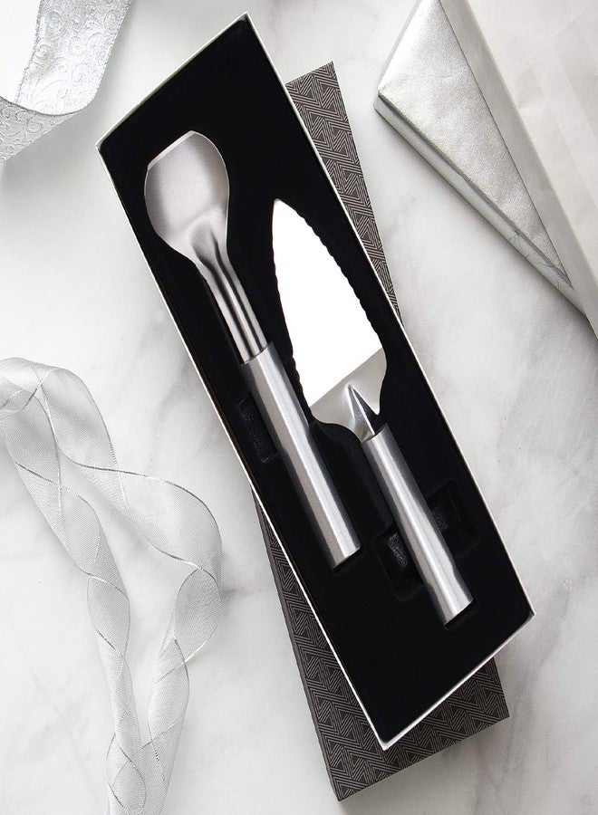 Rada Cutlery Pie A'La Mode Gift Set (S44), 2-Piece Ice Cream Scoop and Serrated Pie Server Set, Silver Handle - Image 5