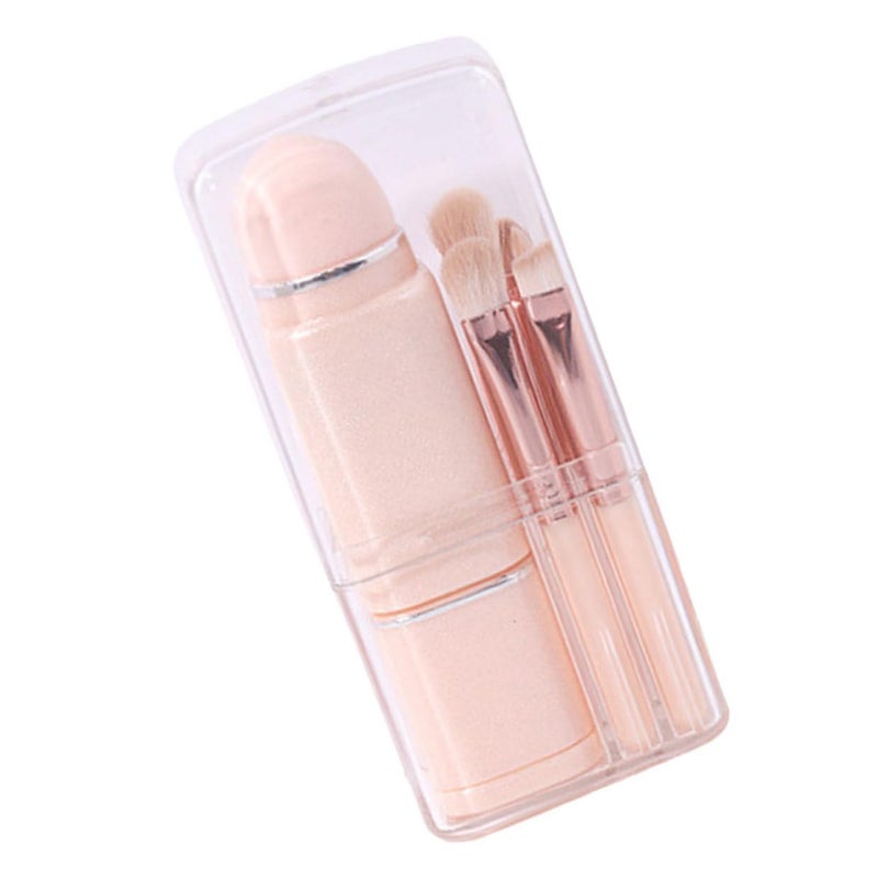 Multifunctional Telescopic Makeup Brush Set Portable Mini Cosmetic Brushes for Eyeshadow Blush Contour with Soft Synthetic Fibers Lightweight and Easy to Clean - Image 1