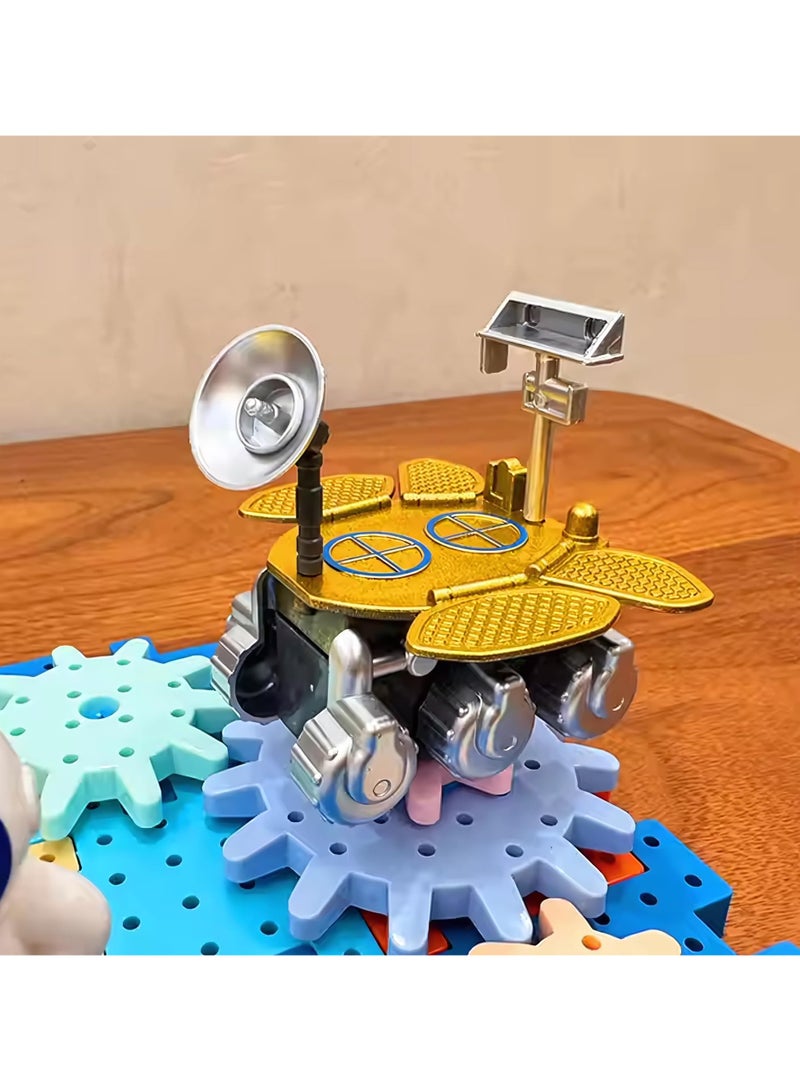 تويسو مجموعة مكعبات بناء Twisoo لاستكشاف الفضاء والمريخ - مجموعة ألغاز دوارة من 52 قطعة للأطفال، لعبة بناء تعليمية للعب والتعلم الخيالي - Image 4
