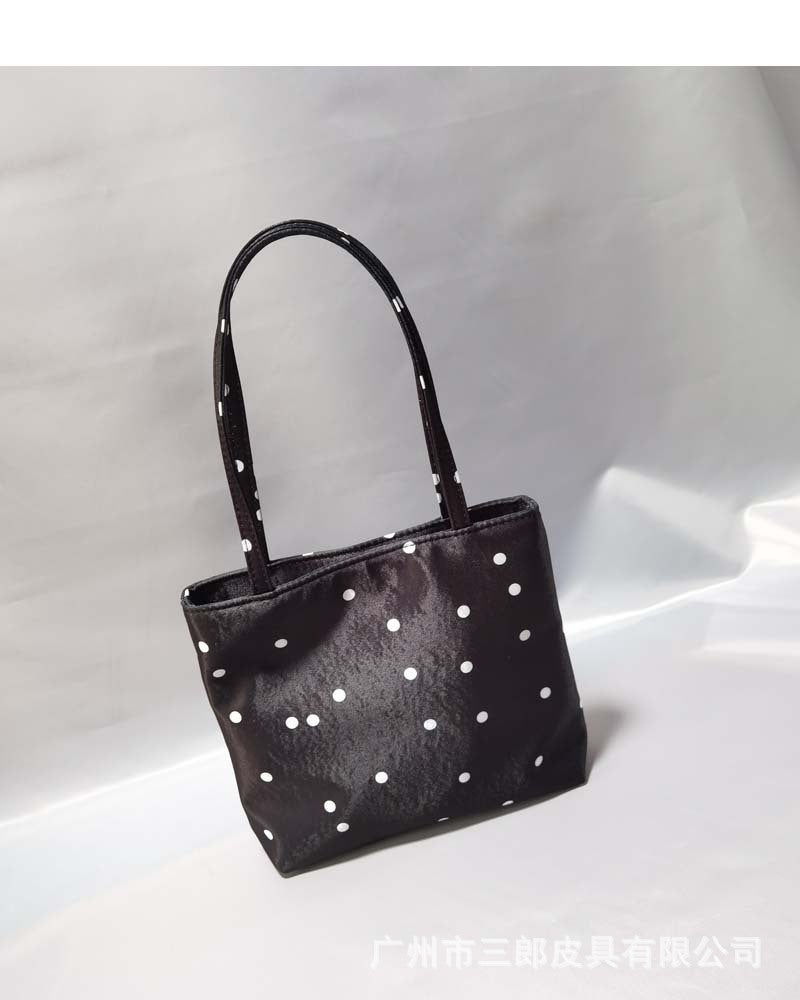 Bag Women'S Korean Style Large Capacity Commuter Retro Underarm Bag Striped Square Bag Casual Shoulder Tote Bag - Image 1
