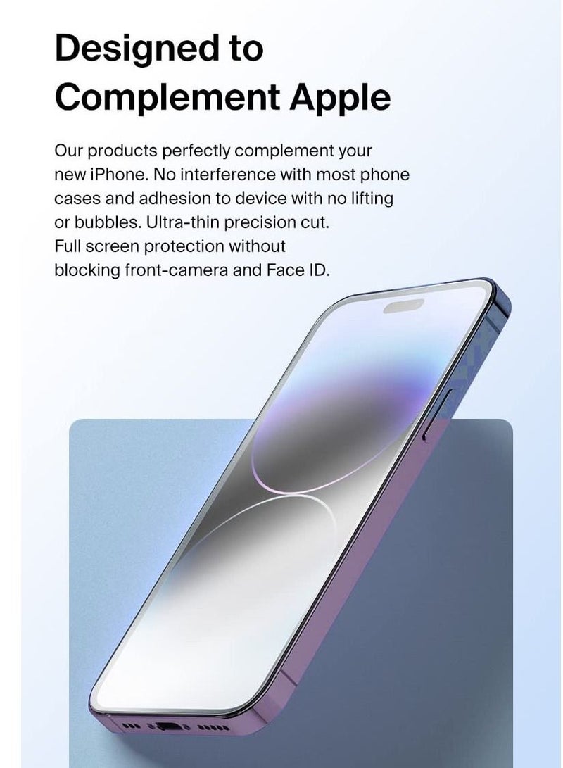 BORTONY Pack of 2 Tempered Glass Screen Protector for 14 Pro Max 6.7 Inch Easy Installation Bubble Free HD Clear Scratch Resistant Anti-Fingerprint Full Screen Coverage Comaptible with Apple iPhone 14 Pro Max - Image 4