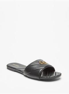 Celeste Women's Quilted Slip-On Sandals with Logo Accent  - Image 1