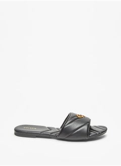 Celeste Women's Quilted Slip-On Sandals with Logo Accent  - Image 2