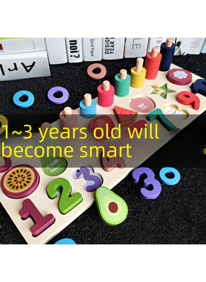 Children's Large Magnetic Fishing Puzzle Alphanumeric Logarithmic Board Early Education Educational Brain Toys 2-3-4 Years Old-Color:Tetris Fishing-logarithmic Board - Image 4