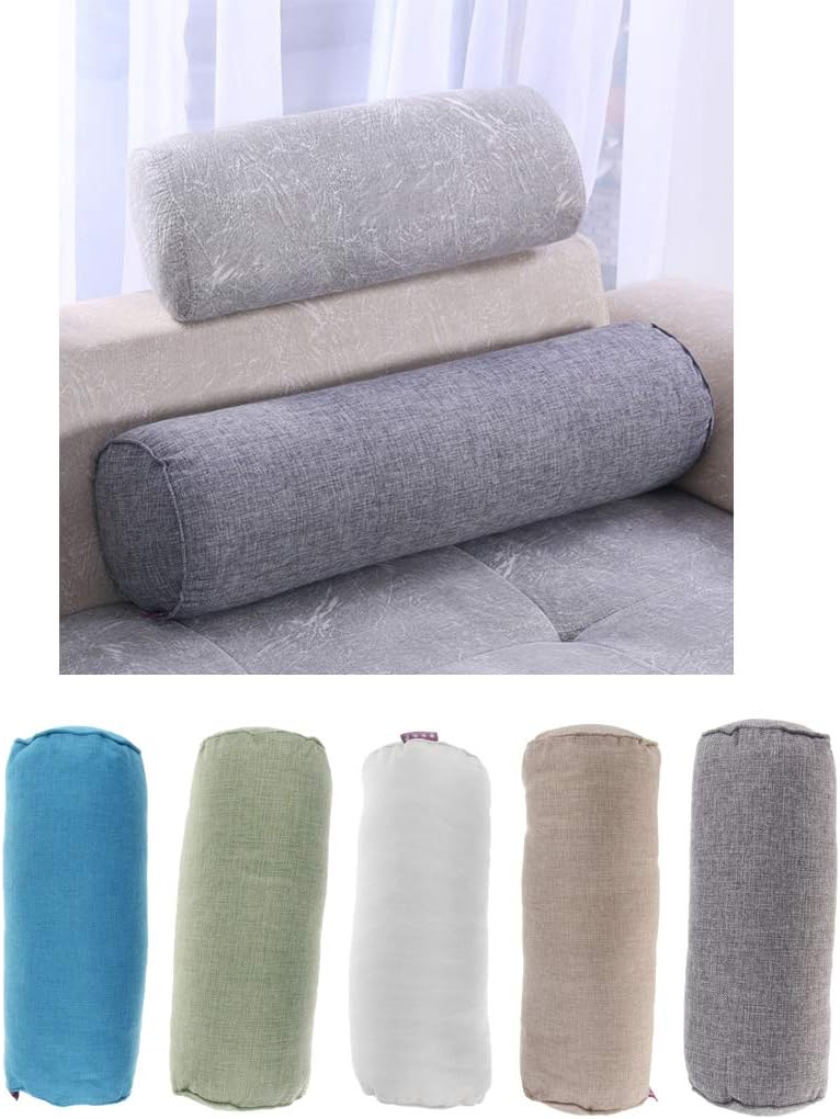 klarako Full Round Bolster Pillow Cushion for Massage Table  Linen Yoga Bolster, 15.7inch Long & 5.9 Dia.  4Color - Image 4