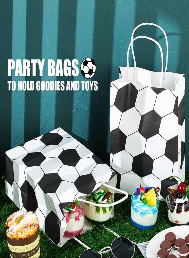 Fainne 30 Pcs Soccer Goodie Bags Soccer Candy Bags Favor Paper Bag with Handles Sports Themed Print Present Gifts Pouch for Football Team Decoration Birthday Party Supplies - Image 5