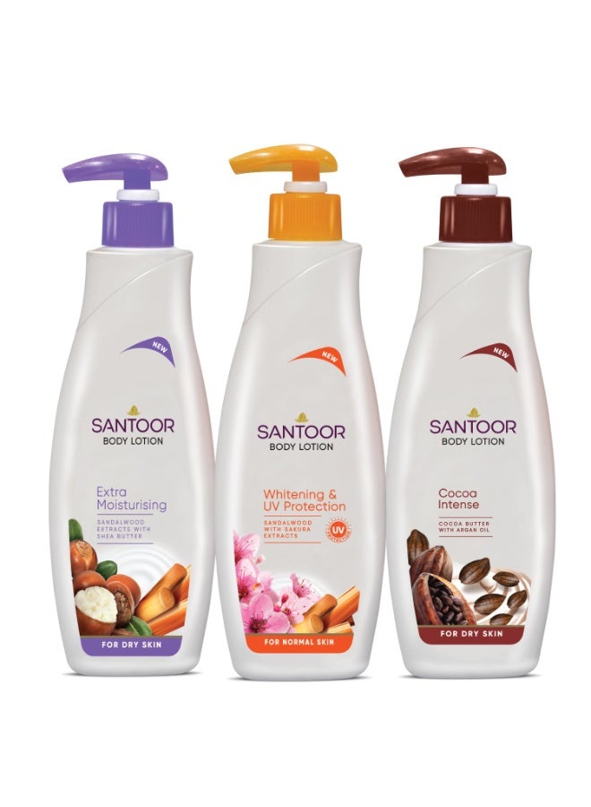 سانتور لوشن الجسم المعطر من سانتور بخلاصة خشب الصندل والساكورا لتبييض البشرة والحماية من الأشعة فوق البنفسجية| ترطيب عميق وتخفيف حروق الشمس| لوشن غير دهني للبشرة العادية| 400 مل - Image 2