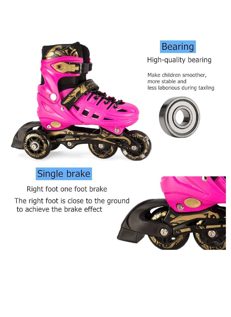 Soccerex - Inline and Roller Skates Shoes for Kids Youth full Set With Helmet and Protection - Image 1