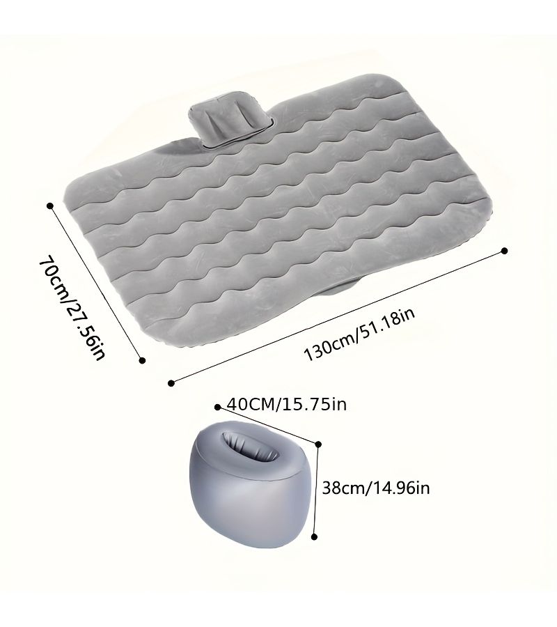 Foldable Beige Car Inflatable Mattress For SUV RV Camping Outdoor Travel - Image 5