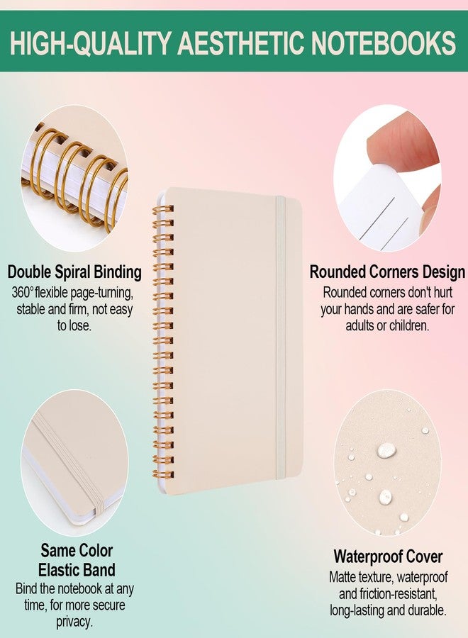 Utron 3 PCS Small Spiral Notebook 5x7, Notebooks for Note Taking, Pink Spiral Journal Notebook, Work Notebook Small Notebooks 5x7 with Strap, Cute Notebooks for Women 70 Sheets/Note Books - Image 3