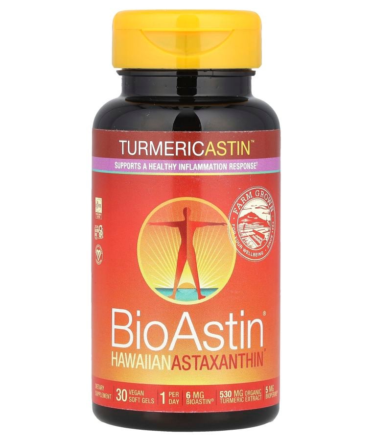 Nutrex Hawaii Turmericastin™ BioAstin® Hawaiian Astaxanthin® 30 Vegan Soft Gels