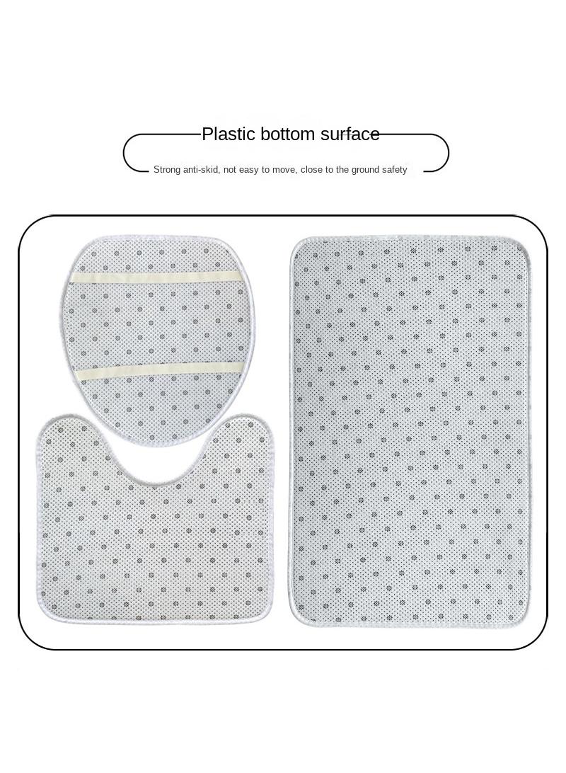 general 4 Piece Shower Curtain Sets With Non-Slip Rugs Toilet Lid Cover And Bath Mat Durable And Waterproof For Bathroom Decor Set - Image 4