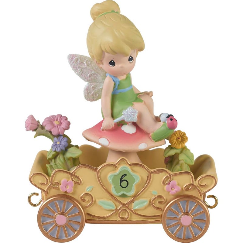 Precious Moments Precious Moments Disney Showcase Collection Tinker Bell Happy Birthday Parade Figurine Age 6 Resin Craft 104408
