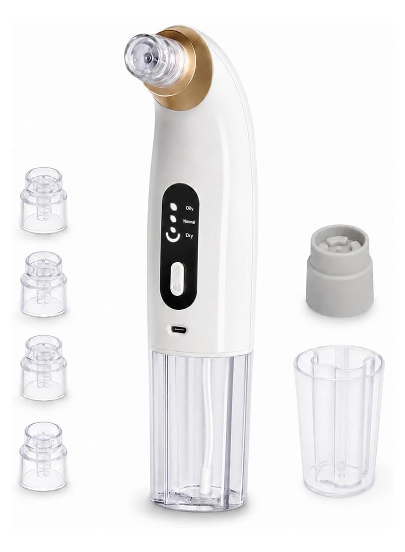 Blackhead Remover Micro Bubble Pore Vacuum Cleaner, Water Cycle Face Cleanser with 3 Suction Modes and 6 Suction Probes,