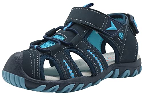 Apakowa Kid's Boy's Soft Sole Close Toe Sport Beach Sandals (Toddler/Little Kid) (Color : Blue, Size : 1 M US Little Kid) - Image 1