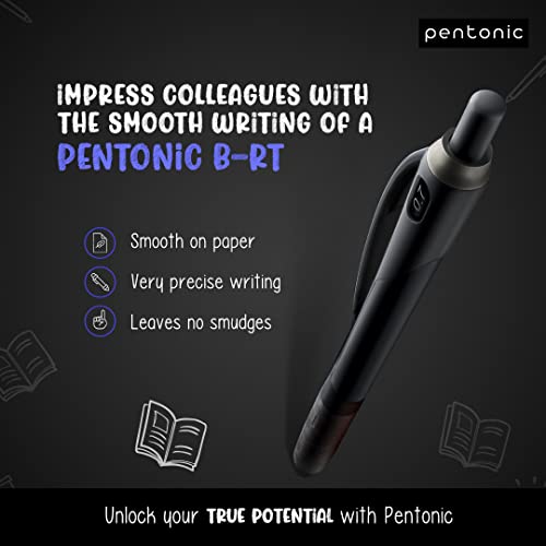 linc Pentonic BR-T Retractable Ballpoint Pens, 12 Count, Blue Ink, 0.7 mm Fine Point, Smooth Writing For Journaling, Office & School (PEN12123) - Image 2
