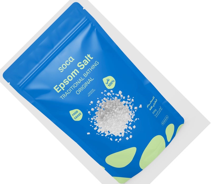 SOCA EPSOM SALT TRADITIONAL BATHING ORIGINAL 100%PURE AND NATURAL 500G - Image 2