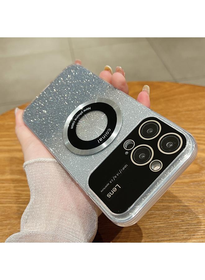 S-TOP Case For iPhone 14 Pro Large Window MagSafe Gradient Glitter Electroplating TPU Phone Case - Image 1
