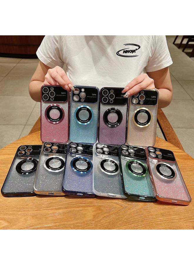 S-TOP Case For iPhone 14 Pro Large Window MagSafe Gradient Glitter Electroplating TPU Phone Case - Image 2