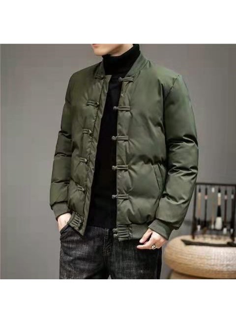Detention Center Detention Center Prison Special Delivery Mens Winter Thickened No Zipper No Button Button Button Cotton Clothes Green