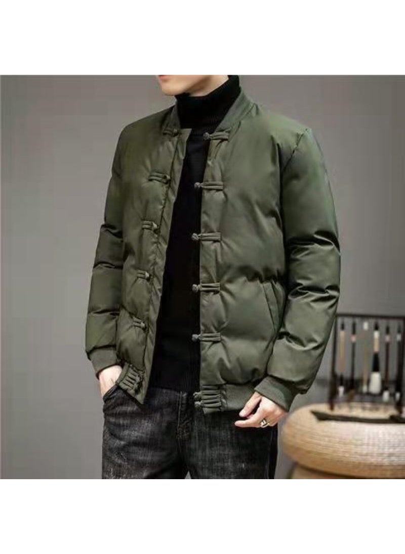 Detention Center Detention Center Prison Special Delivery Mens Winter Thickened No Zipper No Button Button Button Cotton Clothes Green
