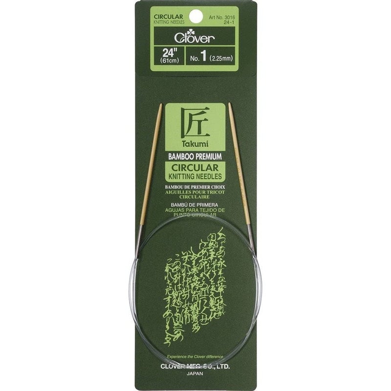 Clover 3016/24-05 Takumi Bamboo Circular 24-Inch Knitting Needles, Size 5