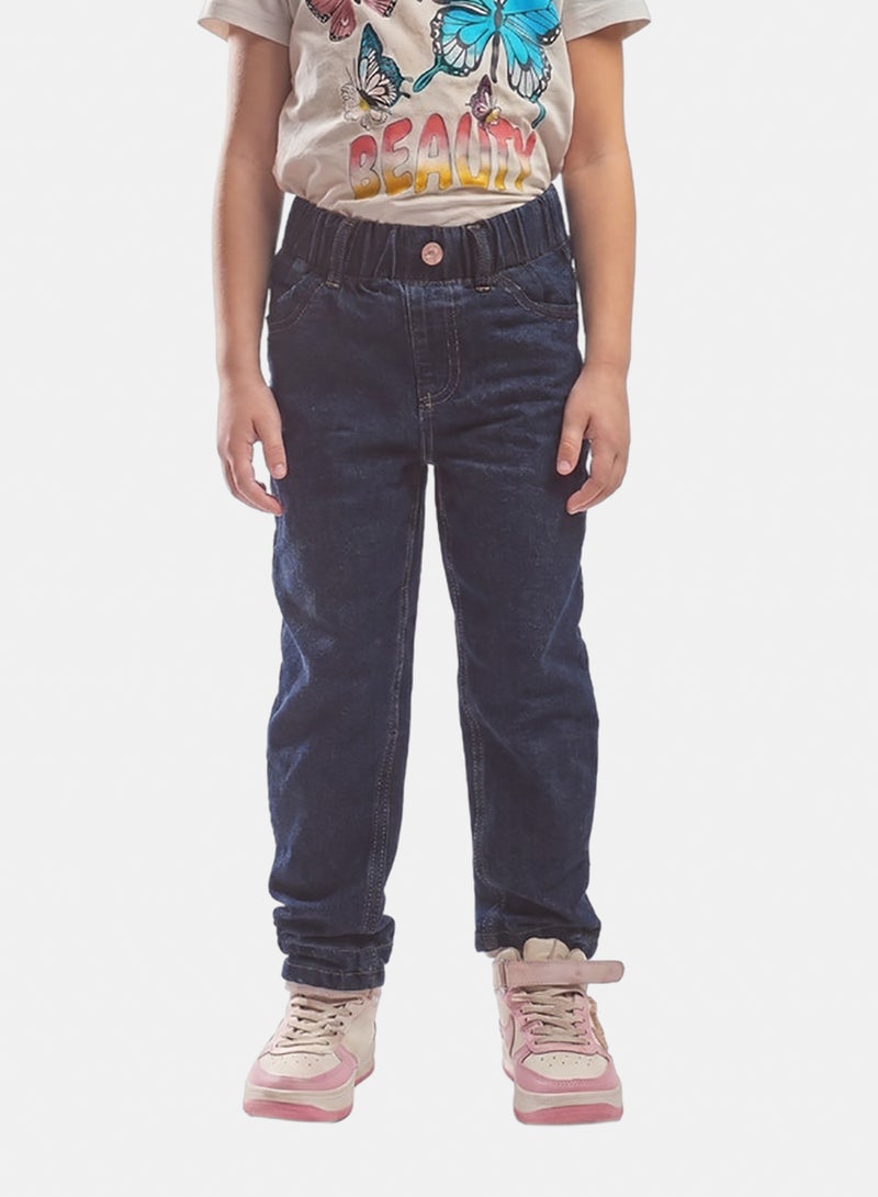 EGY WEAR Girls' dark  Blue  Boyfriend Jeans - Image 2