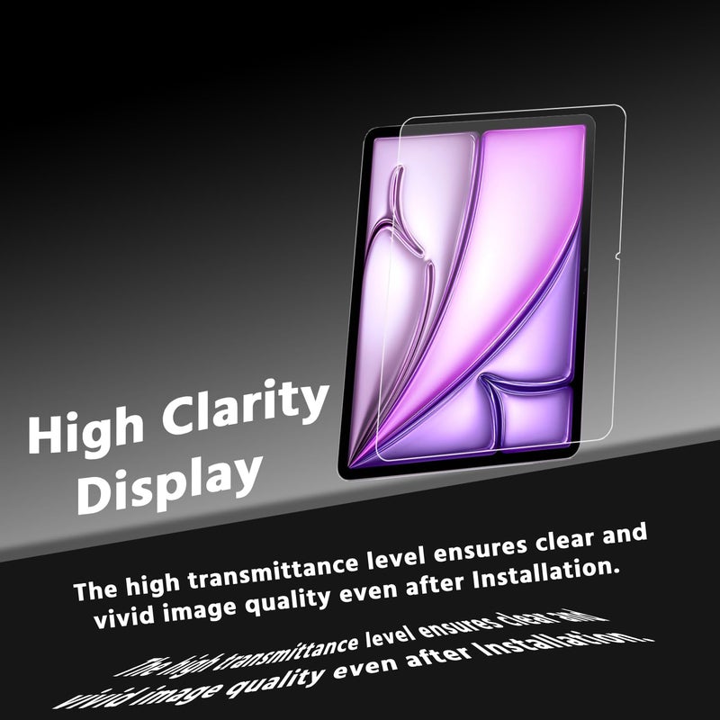 SPCORE Tempered Glass Screen Protector for iPad Air 13-Inch (2025 M3 / 2024 M2) | 9H Hardness | Anti-Scratch | Smudge & Fingerprint Resistant | Bubble-Free Installation | Premium Guard | 1 Pack - Image 3
