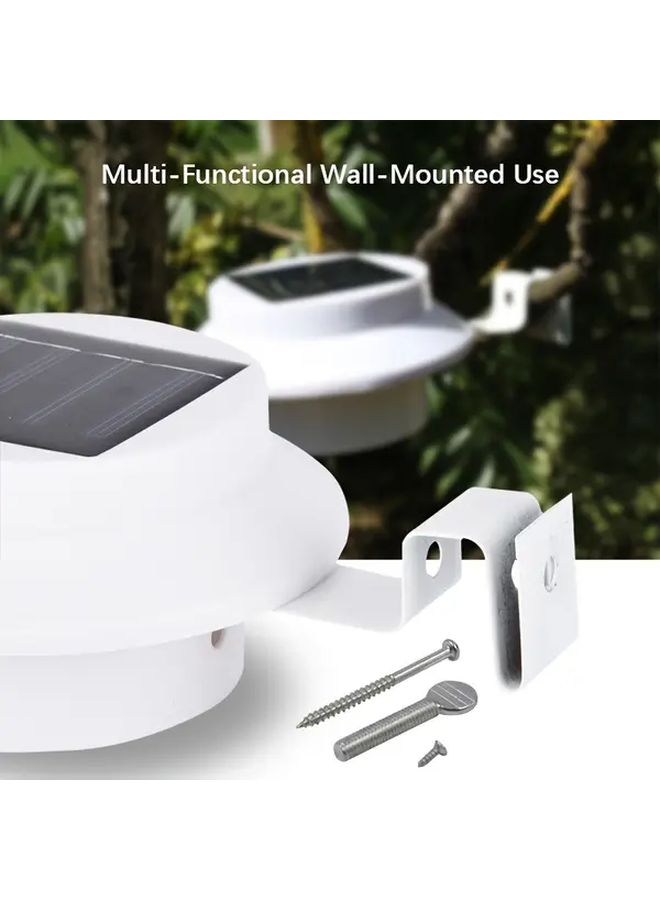 White Light Solar Fence Lights Outdoor Garden Path Black Shell IP44 Easy Installation - Image 5