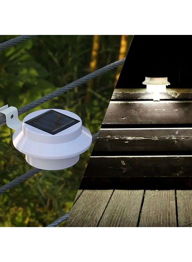 White Light Solar Fence Lights Outdoor Garden Path Black Shell IP44 Easy Installation - Image 3