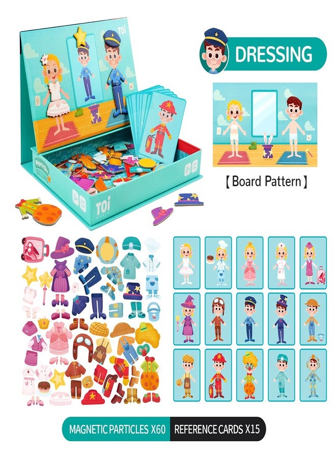 Toi Kids Magnet Toys Magnetic Jigsaw Puzzle Boxes with Game Board for Kids Ages 3-8, Preschool Tabletop Toy for Toddlers, Portable Travel Game, Dressing - Image 4