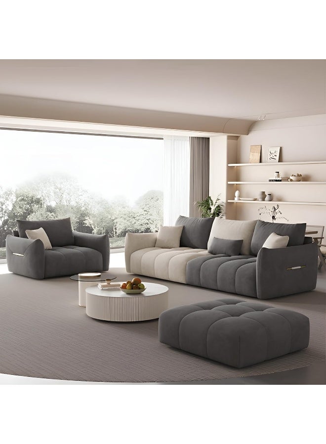 Zayn comforts Premium Modular Fabric Sofa Set with Lounge Chair & Ottoman  Sophisticated Comfort and Versatile Design - Image 1