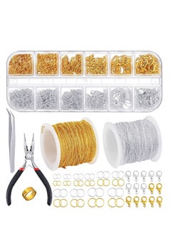 Y&D 65 Feet Jewelry Chains Necklace, 10 mm Making with 960 Pieces Jump Rings 40 Lobster Clasps Tools for DIY Crafts  - Image 1