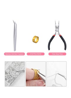 Y&D 65 Feet Jewelry Chains Necklace, 10 mm Making with 960 Pieces Jump Rings 40 Lobster Clasps Tools for DIY Crafts  - Image 5