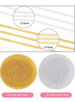 Y&D 65 Feet Jewelry Chains Necklace, 10 mm Making with 960 Pieces Jump Rings 40 Lobster Clasps Tools for DIY Crafts  - Image 4