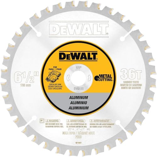 DEWALT Circular Saw Blade, 6 1/2 Inch, 36 Tooth, Aluminum Cutting (DW9152) - Image 1
