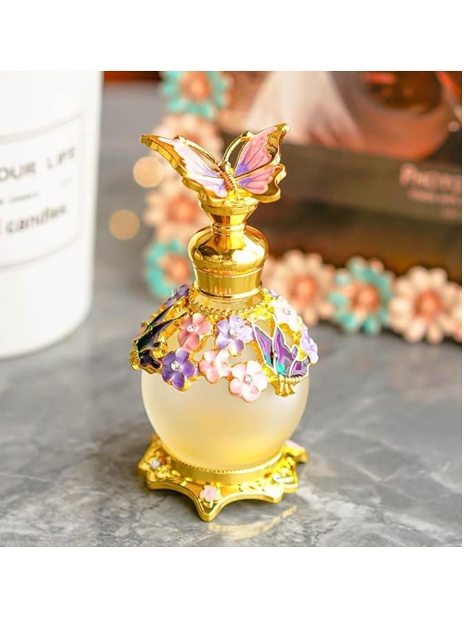 ماركة غير محددة خمر الفراشة ديكور زجاجة عطر فارغة قابلة لإعادة الاستخدام حاوية عطر نزوة من الضروري النفط زجاجة بالتنقيط الديكور  - Image 2