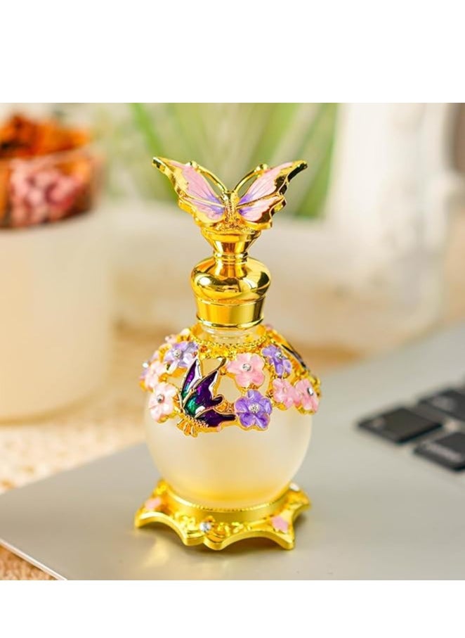 ماركة غير محددة خمر الفراشة ديكور زجاجة عطر فارغة قابلة لإعادة الاستخدام حاوية عطر نزوة من الضروري النفط زجاجة بالتنقيط الديكور  - Image 3