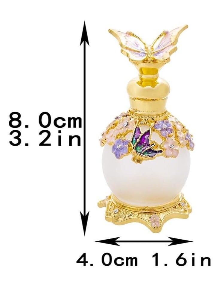 ماركة غير محددة خمر الفراشة ديكور زجاجة عطر فارغة قابلة لإعادة الاستخدام حاوية عطر نزوة من الضروري النفط زجاجة بالتنقيط الديكور  - Image 4