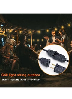 Cool Baby Style Outdoor Garden String Lights,25Ft(7.5m) G40 Outdoor Lights with 25 Bulbs +1 Spare Bulb for Backyard Balcony Café Party Home Décor, Waterproof  - Image 2