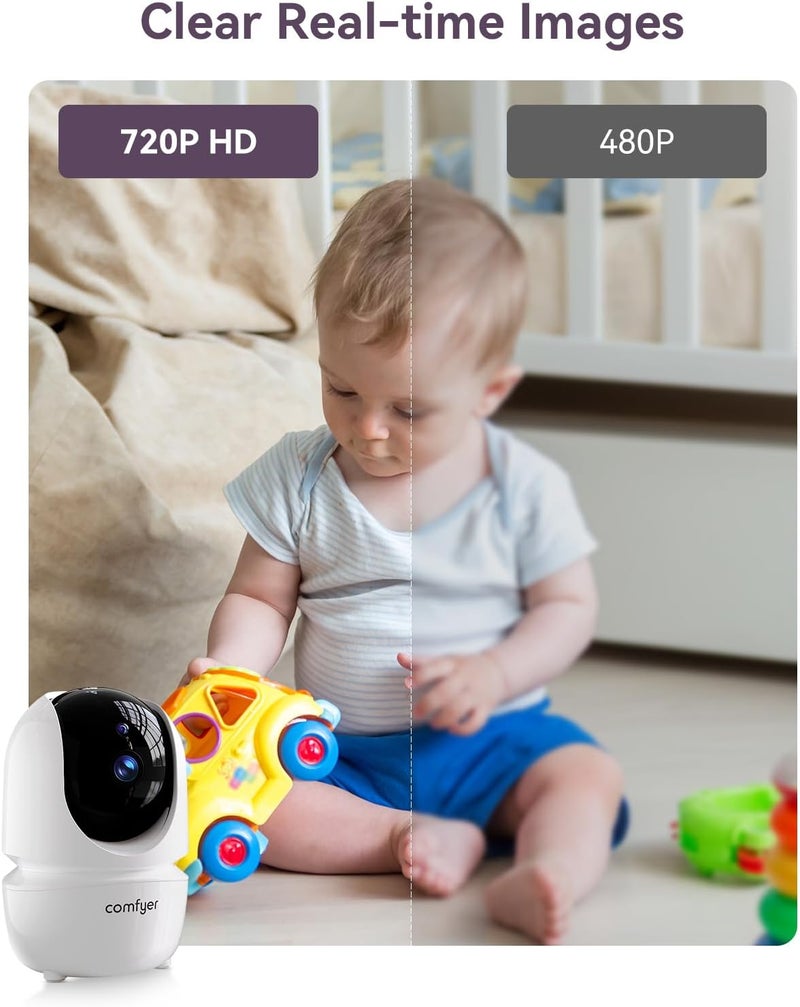 Comfyer Addon Camera Baby Monitor BM01 Video Baby Monitor 1080p FHD Resolution Remote Pan Tilt Zoom TwoWay Talk Night Vision Peace of Mind - Image 3