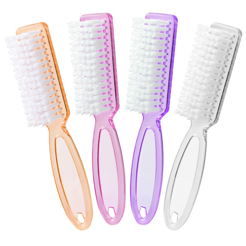 Larbois Nail Brush for Cleaning Fingernails, Larbois 4 Pack Deep Cleaning Fingernail Brush for Cleaning Nail Scrubber Brush Heavy Duty Foot Brush Handle Grip Nail Brushes for Toes and Fingernails - Image 1