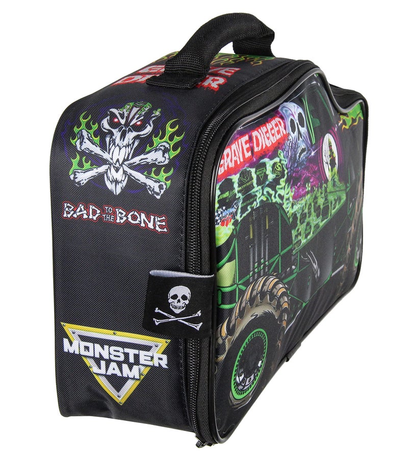 INTIMO Monster Jam Grave Digger Truck Shaped Insulated Big Large Work Lunch Box Bag 12" - Image 3