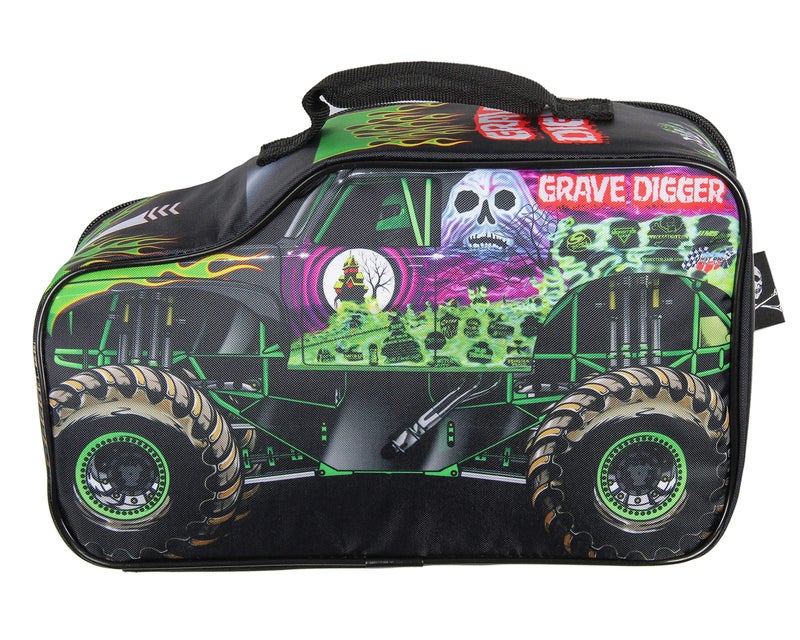 INTIMO Monster Jam Grave Digger Truck Shaped Insulated Big Large Work Lunch Box Bag 12" - Image 5