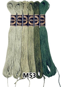 Airo Muline Etamine Cotton Embroidery Thread Thread 6 Piece Set 