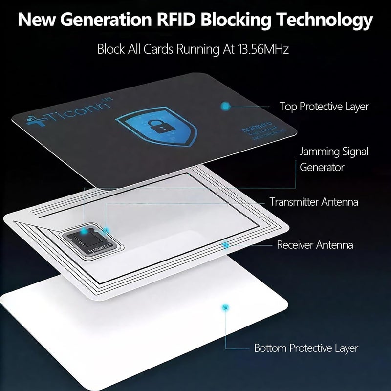 DOINEUFL حقيبة مفاتيح RFID 2 قطعة، حقيبة فاراداي لمفاتيح السيارة مع حجب الإشارة، علبة حماية مفتاح السيارة من ألياف الكربون للدخال بدون مفتاح، وبطاقات الائتمان، وحامل بطاقات RFID، ومضاد للسرقة للرجال والنساء. - Image 3