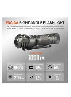 Generic Acebeam H16 1000 Lumens Lightweight Outdoor Headlamp Gray  - Image 2