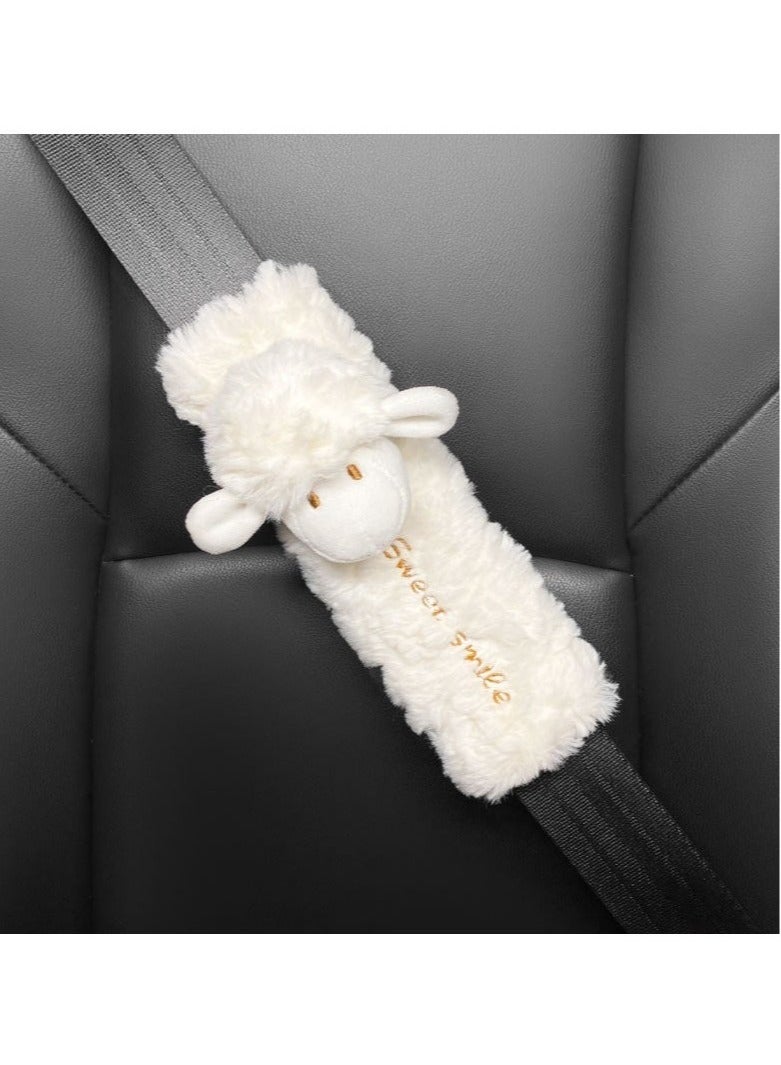 DUNISO Car Neck Pillow Kit,Car Headrest Pillow,White Sheep Car Neck Pillow, Car Lumbar Support Pillow, Comfortable Soft Car Seat Pillow for Driving, Car Decor Accessories, Home and Chair for Neck Back Pain Relief - Image 5